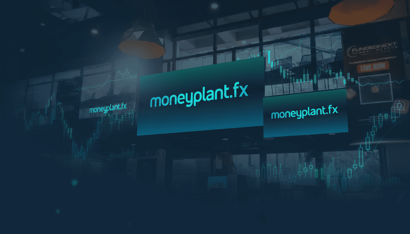 The event space for the MoneyplantFX Global Meetup in Türkiye, 2023, with a large banner on display.